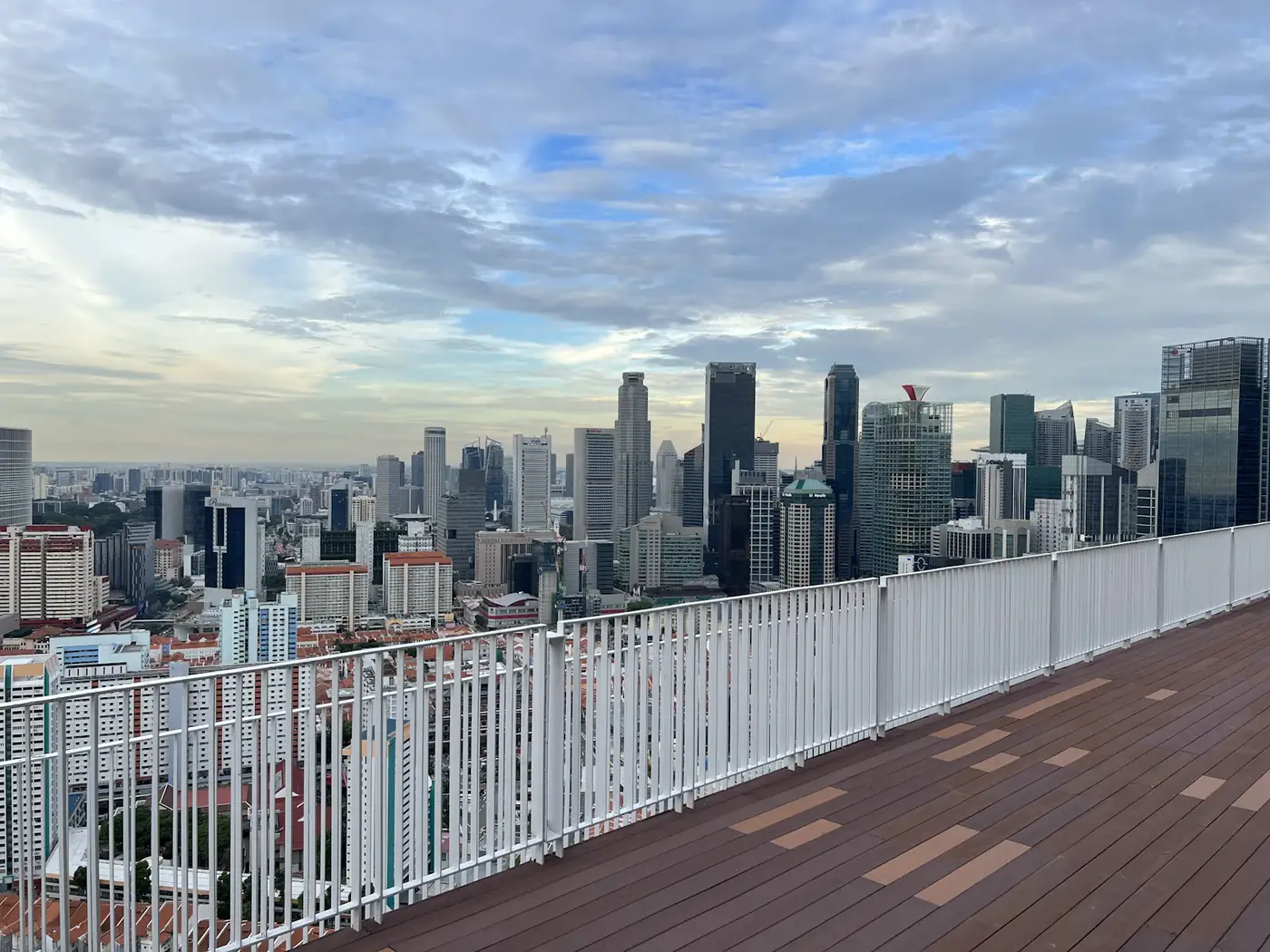 Roof terrace looking over the city skyline