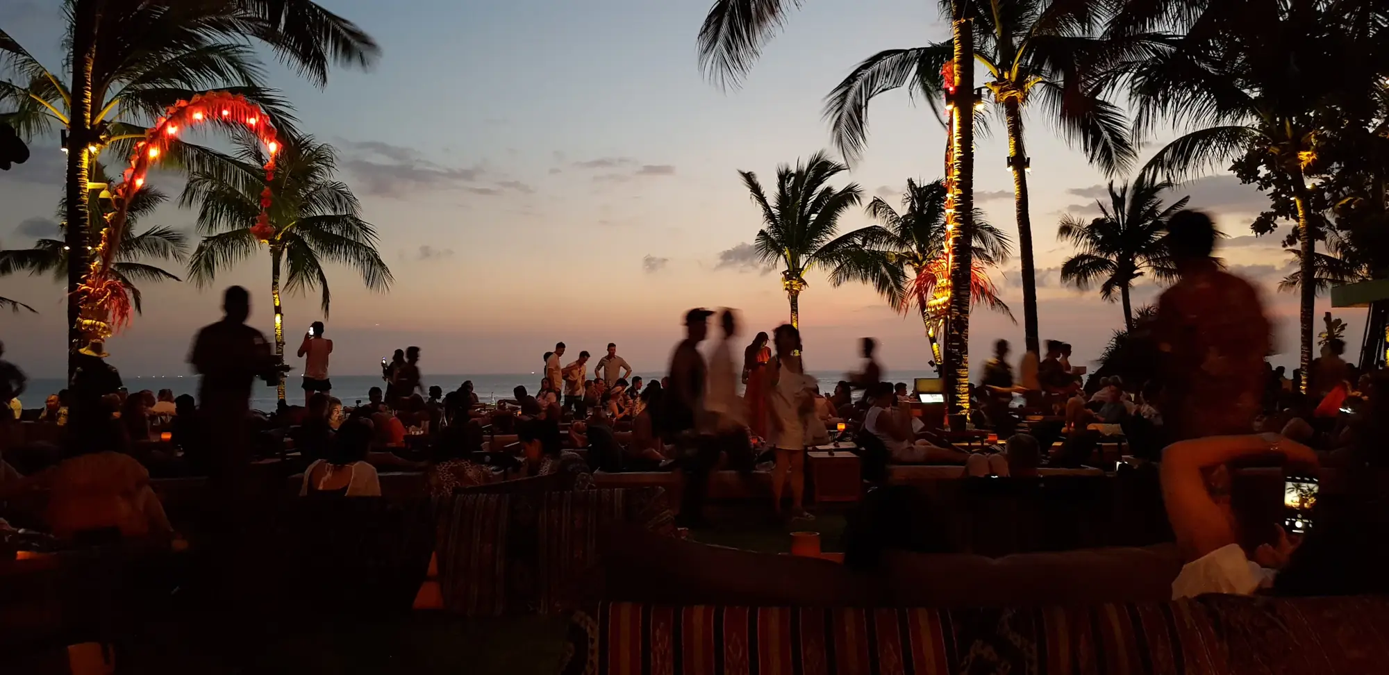 Sunset crowd
